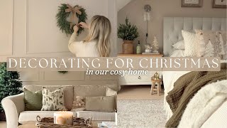 getting ready for christmas | decorate with me in our neutral home