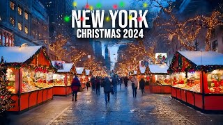 NYC Christmas Walk 2024 ✨ 4K NYC Christmas Market Tour Union Square Holiday Market 2024