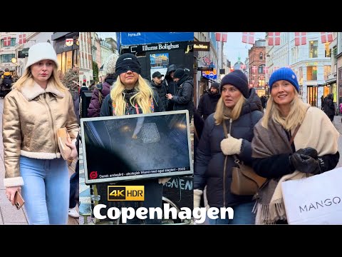 Busy Saturday Walk | Downtown Copenhagen City 🇩🇰 Denmark | 13 January 2024 | 4K Walking Tour #king