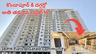 Gated Community 3 Bhk Flats in Kondapur Gachibowli #hyderabad