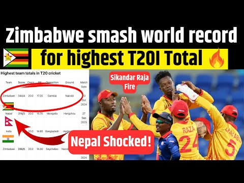 Zimbabwe Creates History with Record-Breaking 344 Runs in T20! | Sikandar Raza's Explosive Century