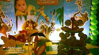 Madagascar Themed - Birthday Party Theme For Boy - Saksham First Birthday - Theme Birthday Parties