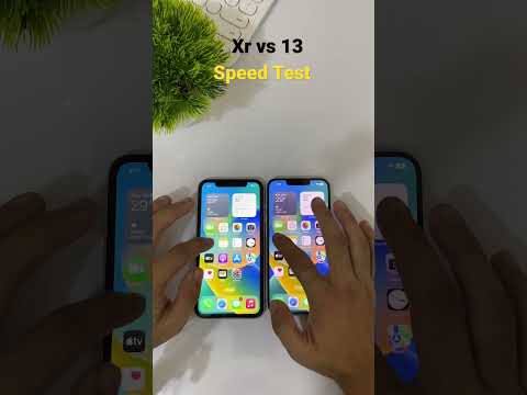 Iphone xr vs Iphone 13 Speed Test #shorts