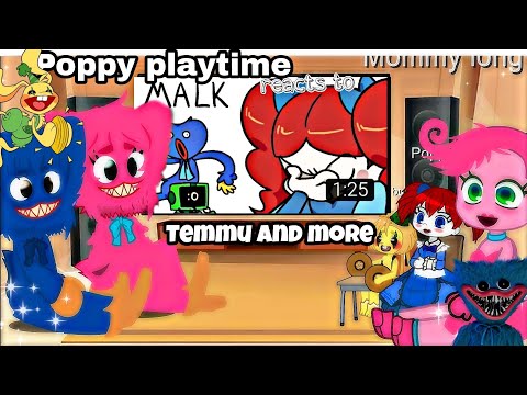 Poppy Playtime characters reacts to their Funny videos/ memes  P.2 || Gacha Club || Mokyutsei