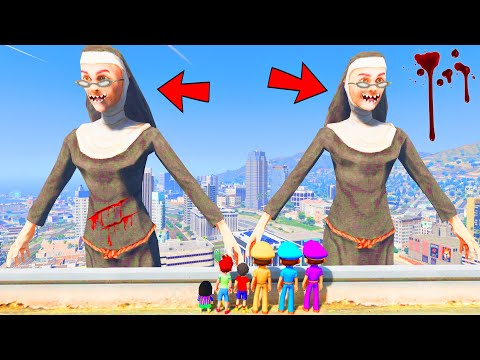 LITTLE SINGHAM WITH SHIVA KICKO SHINCHAN FOUND BIGGEST EVER EVIL NUN IN GTA 5