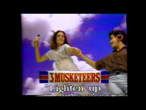 1985 3 Musketeers "Lighten up on a chocolate cloud" TV Commercial