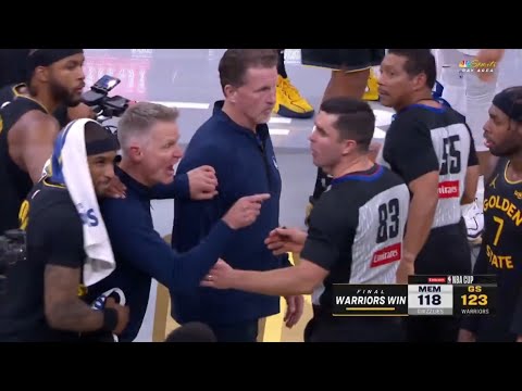 Steve Kerr wanted to fight ref and had to be held back after the game 😳