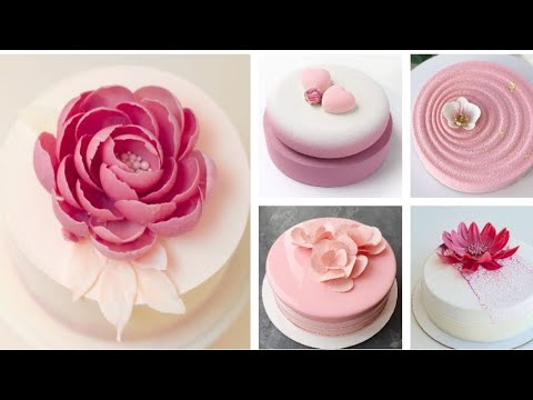 30 - MIRROR GLAZE CAKE DESIGN BIRTHDAY CAKE DESIGN MIRROR GLAZE FLOWER 🌸 CAKE DESIGN