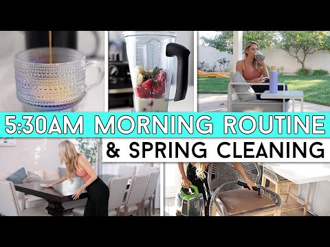 5:30AM PRODUCTIVE MORNING ROUTINE & Spring Cleaning Motivation!