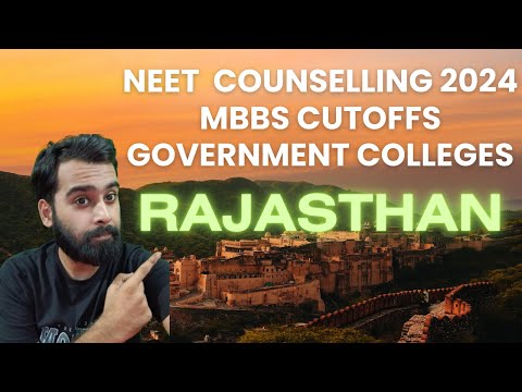 NEET 2024 MBBS CUTOFFS FOR GOVERNMENT MEDICAL COLLEGE  RAJASTHAN | NEET COUNSELLING 2024 |#neet2024