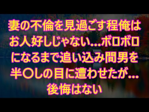 妻の不倫を見過ごす程俺はお人好しじゃない…ボロボロになるまで追い込み間男を半〇しの目に遭わせたが…後悔はない