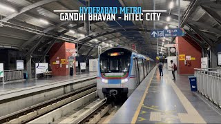 Hyderabad Metro in 4K | Gandhi Bhavan to Hitec City