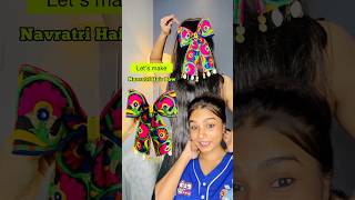 DIY Navratri Hair Bow 😱 #crafteraditi #handmade #navratri #diy #shorts #hairbow @CrafterAditi