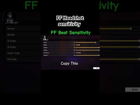 Best sensitivity setting for headshot😤in free fire|| free fire setting⚙️ only red numbers #freefire