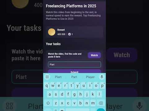 Freelancing platform in 2025 tapswap video code  Freelancing platform in 2025 tapSwap code | #taps