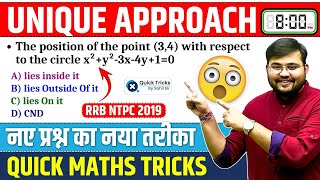 Position of Point in Circle | Co-ordinate Geometry Concept & Trick | Unique Approach by Sahil sir