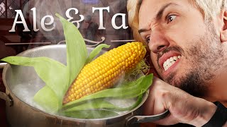 We're boiling corn in Ale & Tale Tavern!