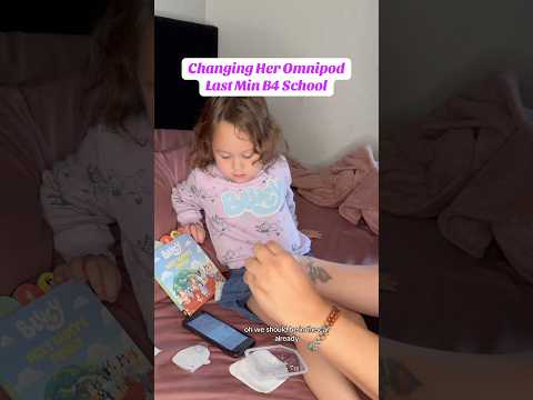 SUPER FAST Omnipod Change B4 School! #type1diabetes #diabetictoddler #t1d