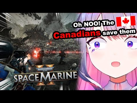 Brother Biboo saves the dyin' Canadians in Warhammer 40K : Space Marine 2  |  『Hololive』