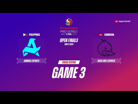 Aurora Gaming vs Duck Rice Esports GAME 3 Snapdragon Pro Series Season 6 | DUCK VS RORA ESPORTSTV