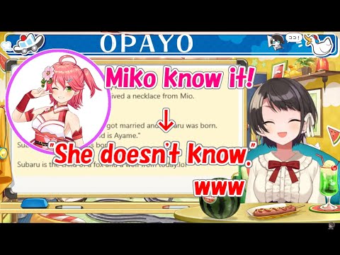 [Hololive] Subaru loled at "Sakura Miko quotes". [Eng sub]