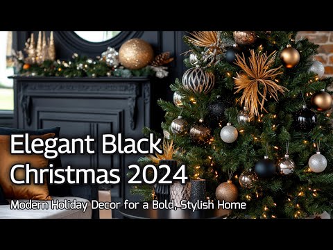 Elegant Black Christmas: Modern Holiday Decor for a Bold, Stylish Home