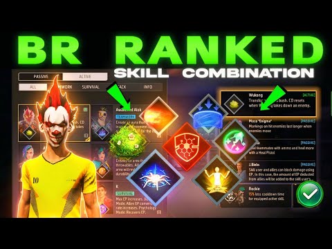 BR rank Skill Combination 2024 | Best character combination in free fire