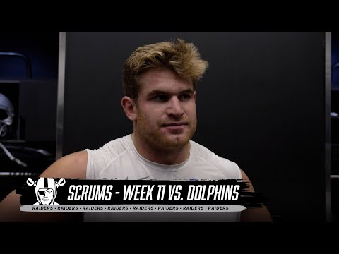 Michael Mayer and Nate Hobbs Media Availability | Week 11 vs. Dolphins