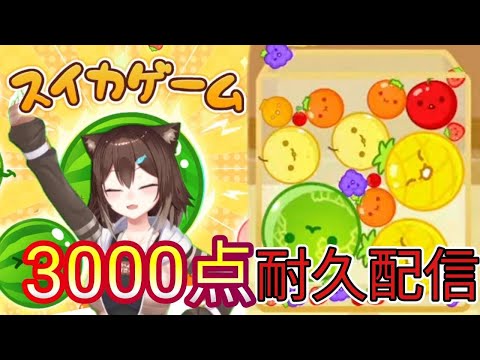 【耐久】スイカゲーム３０００点取れるまで終われない配信　【にじさんじ】