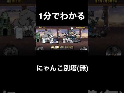 【にゃんこ大戦争】１分でわかるにゃんこ別塔(無)