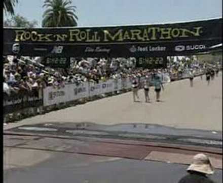 Ed finishing the 2008 Rock 'n' Roll Marathon