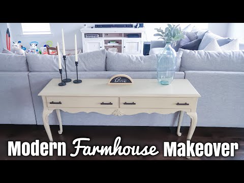 MODERN FARMHOUSE MAKEOVER | HOW TO PAINT FURNITURE