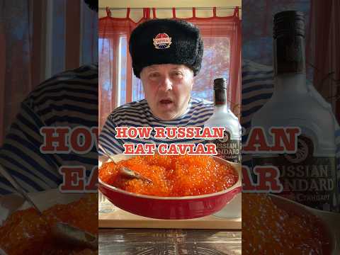 How To Eat Caviar Like a Яussian #crazyrussiandad #caviar #redcaviar #russia #russian #russianfood