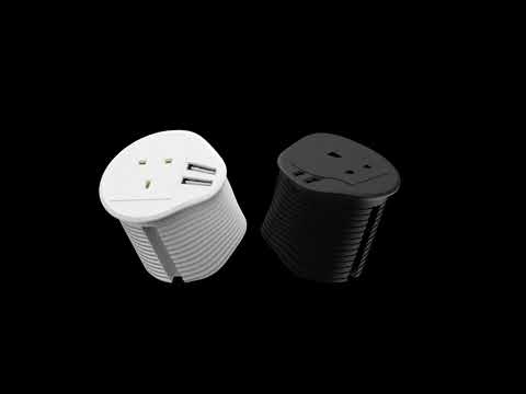 Customized Table Desktop Power Strip Recessed Desk Power Grommet