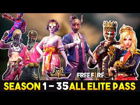 FREE FIRE SEASON 1 TO SEASON 35ALL ELITE PASS FULL VIDEO  |   #Totalgaming #freediamond