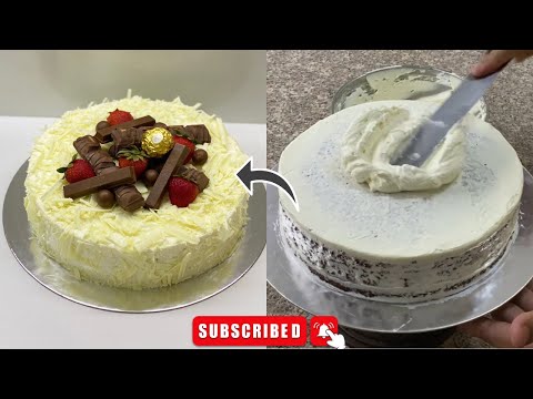 white chocolate cake chocolate cake design || amazing cake designs