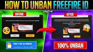 100% WORKING TRICK ID UNBAN TRICK🔥 | HOW TO UNBAN FREE FIRE ACCOUNT | FREE FIRE ID UNBAN KAISE KARE