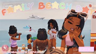 FAMILY BEACH DAY! *Mari got stung?!* | BERRY AVENUE ROLEPLAY! *Roblox Roleplay* | EP1 S1