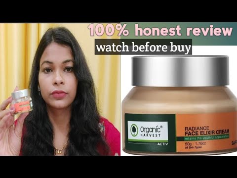 Organic Harvest Active Saffron Radiance Face Elixir Cream honest review | #organicharvest