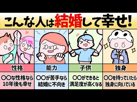 【研究】結婚で幸せになる人と不幸になる人の特徴