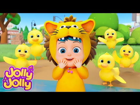 🦆Five little ducks🦆 + More - Animals Songs with Jolly Jolly - Learn and Play - Nursery Rhymes