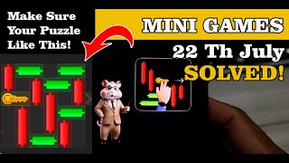 Mini Games Puzzle 22 July Solved | Daily Reward Hamster Kombat Mini Games.