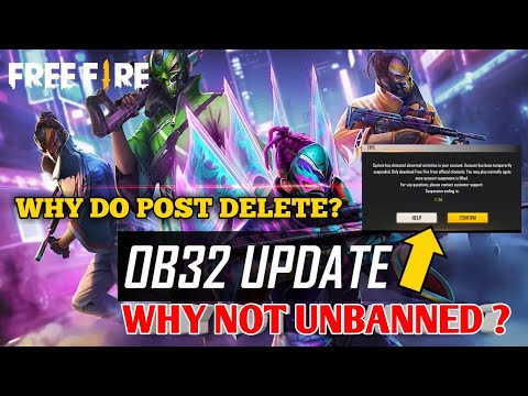 WHY NOT UNBANNED ? WHY FREE FIRE I'D SUSPENDED? HOW TO UNBANNED FREE FIRE ACCOUNT? OB32 UPDATE