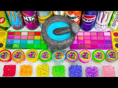 Satisfying Video Making Rainbow Beads Slime Mixing Glitter Makeup Cosmetics🌈Slime ASMR #11