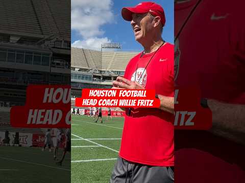 Houston Cougars football head coach Willie Fritz on last practice before season #collegefootball