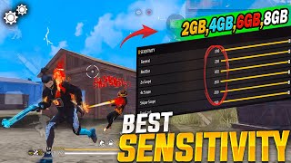 Secret DPI + Best Sensitivity For Headshot⚙️ 2GB - 3GB - 4GB - 6GB - 8GB - 12GB RAM || FREE FIRE