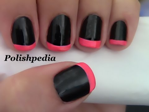 Neon Pink French Tip Nails