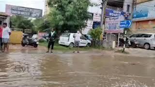 RL NAGaR X road blocked with water #heavyrain #RLnagar #trending #Hyderabad #water