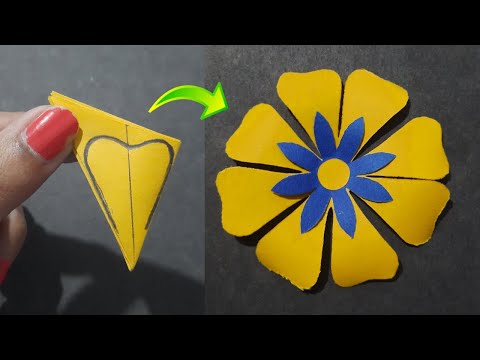 How To Make Paper Flower Easy | Beautiful Paper Flower Making Idea | Easy Paper Flower Craft