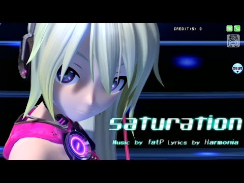 [60fps Full風] saturation - Hatsune Miku 初音ミク Project DIVA Arcade English lyrics Romaji subtitles